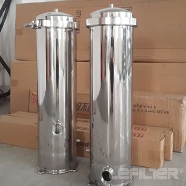 Water cartridge filter housing for RO system